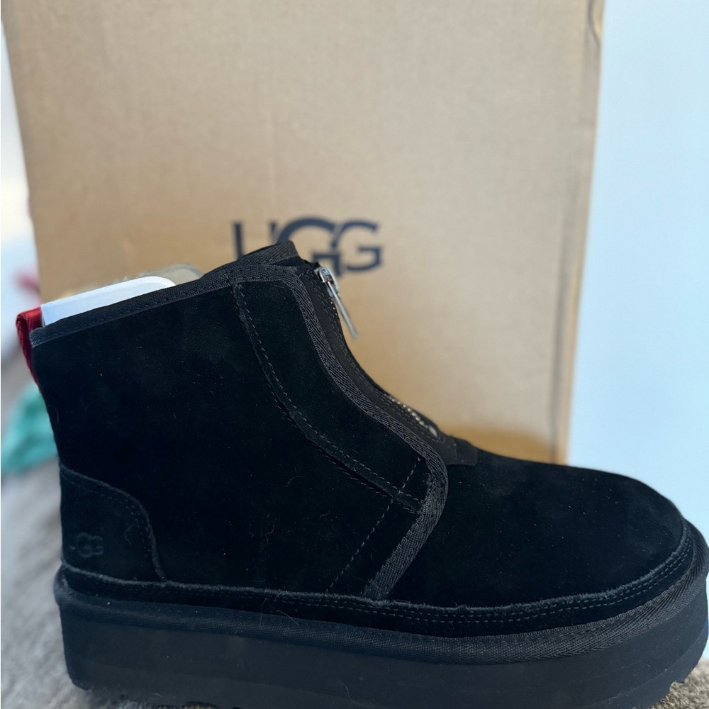 UGG Black Suede Ankle Boots